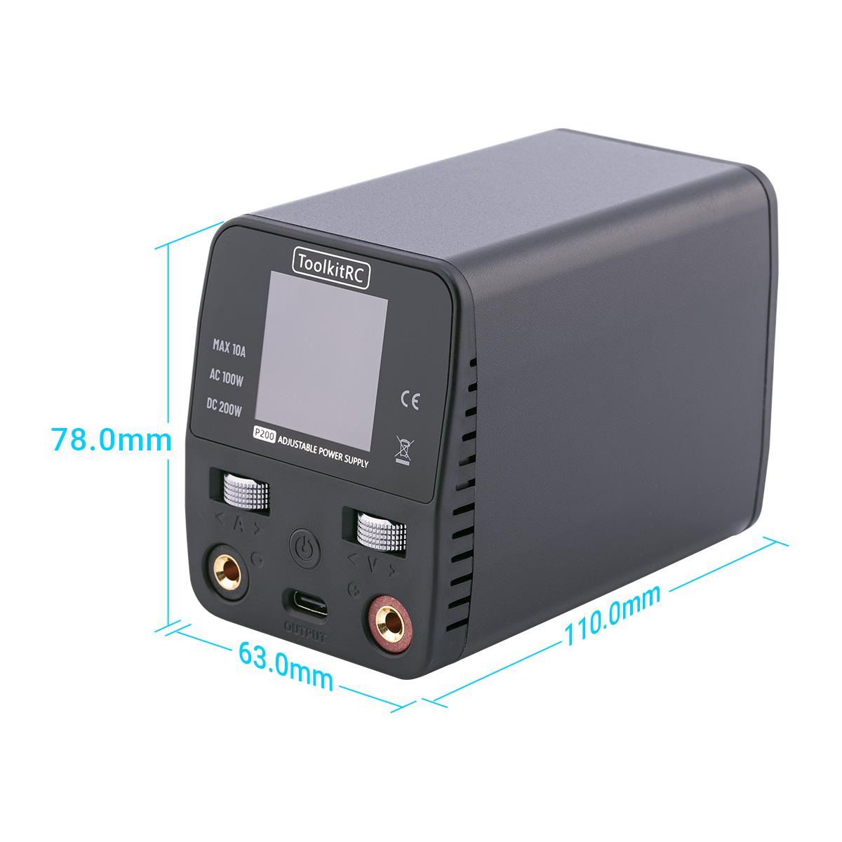 ToolkitRC P200 V2 محول التيار  - مراجعة Programmable Dc Power Supply 30V 10A وسعره