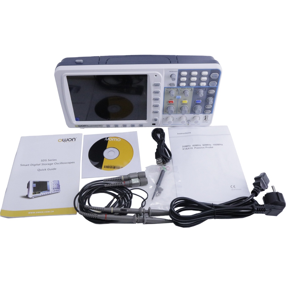 جهاز راسم الذبذبات الرقمي OWON - مراجعة Digital Storage Oscilloscope 100Mhz وسعره
